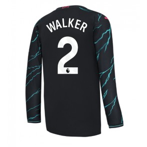 Manchester City Kyle Walker #2 Koszulka Trzecich 2023-24 Długi Rękaw